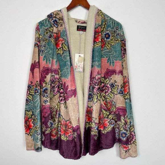 Johnny Was Jackets & Coats Johnny Was Ledona Sherpa Hooded Blanket